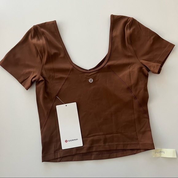 NWT LULULEMON ALIGN TEE - CHOCOLATE - Picture 4 of 9